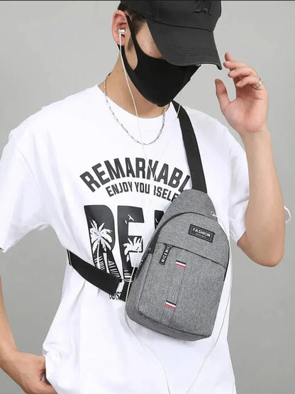 Fashionable and Trendy Lightweight Single Minimalist Shoulder Crossbody Bag for Men with Large Capacity for Leisure and Sports - Avero