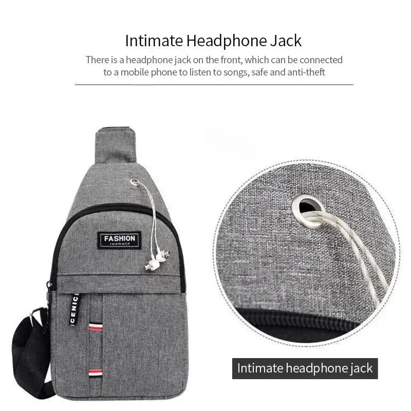 Fashionable and Trendy Lightweight Single Minimalist Shoulder Crossbody Bag for Men with Large Capacity for Leisure and Sports - Avero