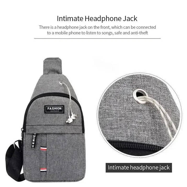 Fashionable and Trendy Lightweight Single Minimalist Shoulder Crossbody Bag for Men with Large Capacity for Leisure and Sports - Avero