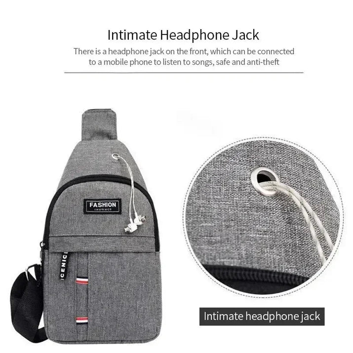 Fashionable and Trendy Lightweight Single Minimalist Shoulder Crossbody Bag for Men with Large Capacity for Leisure and Sports - Avero