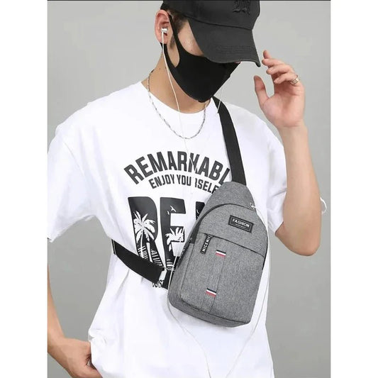 Fashionable and Trendy Lightweight Single Minimalist Shoulder Crossbody Bag for Men with Large Capacity for Leisure and Sports - Avero