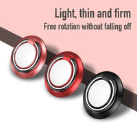 Finger Ring Holder Stand Grip 360 Rotating For Mobile Phone Car Magnetic Mount Phone Back Sticker Pad Unniversal Bracket - Avero