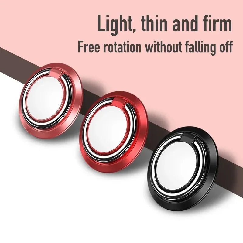 Finger Ring Holder Stand Grip 360 Rotating For Mobile Phone Car Magnetic Mount Phone Back Sticker Pad Unniversal Bracket - Avero