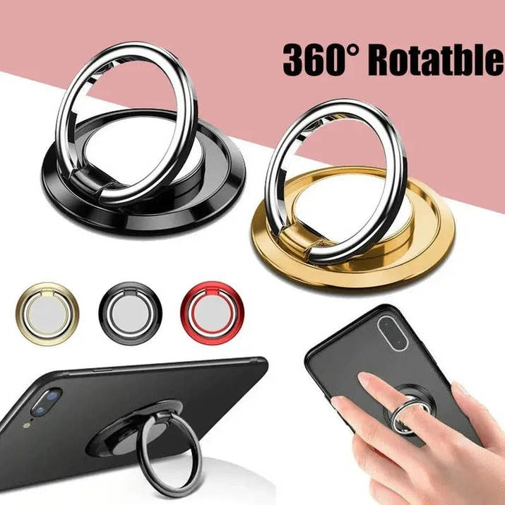 Finger Ring Holder Stand Grip 360 Rotating For Mobile Phone Car Magnetic Mount Phone Back Sticker Pad Unniversal Bracket - Avero
