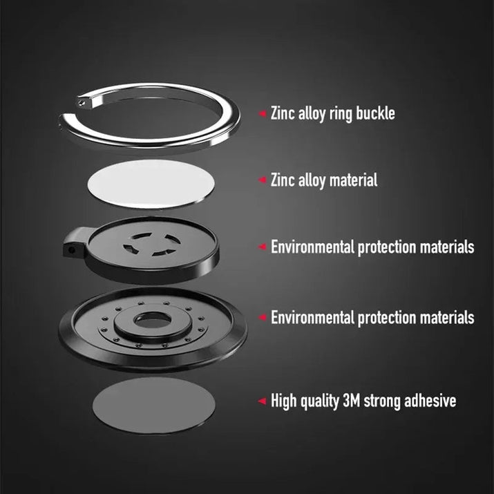 Finger Ring Holder Stand Grip 360 Rotating For Mobile Phone Car Magnetic Mount Phone Back Sticker Pad Unniversal Bracket - Avero