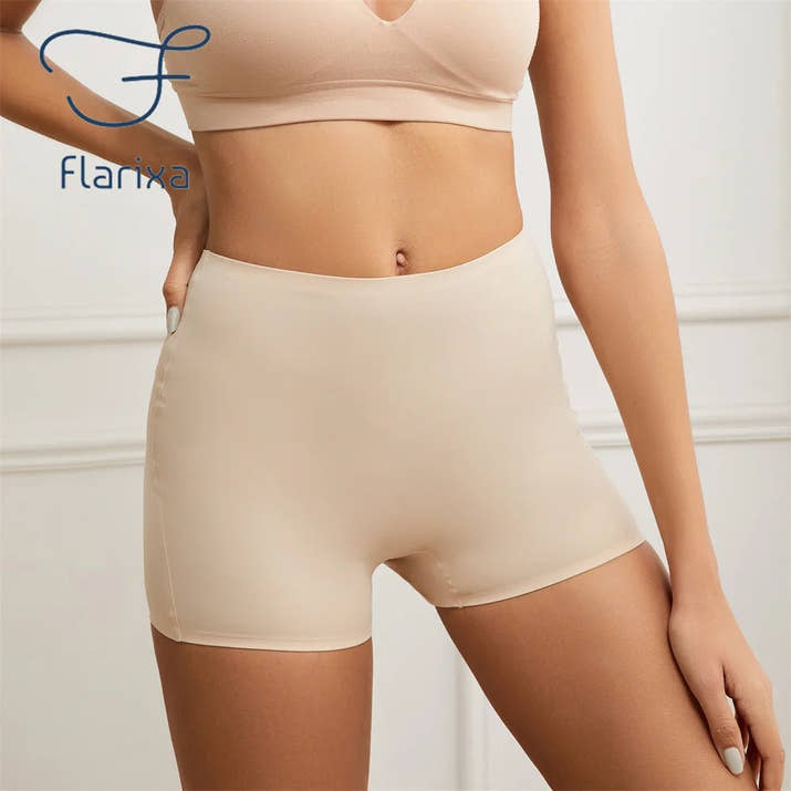 Flarixa Seamless Women Boxer Briefs Boyshorts For Women Anti Chafing Shorts Women High Waisted Boy Shorts Panties Underwear - Avero