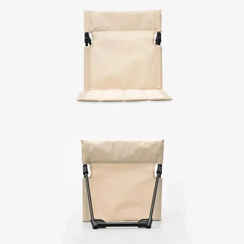 Foldable Camping Chair Outdoor Garden Park Single Lazy Chair Backrest Cushion Picnic Camping Folding Back Chair Beach Chairs - Avero