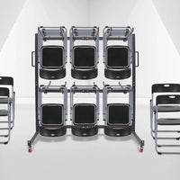 Folding Chair Rack Dolly Cart Table Storage Rack Desk Chairs Cart Trolley - Avero