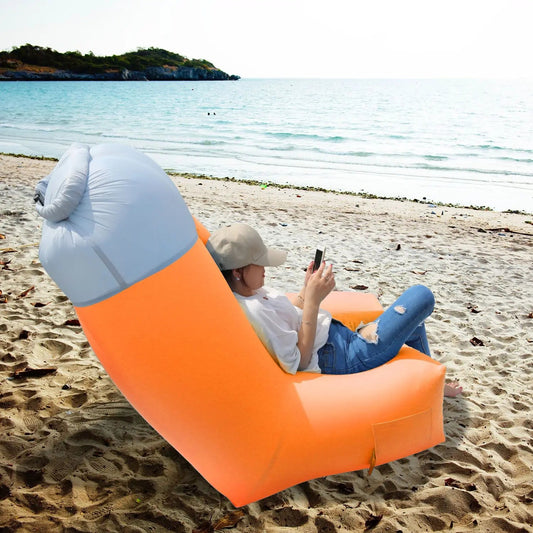 For Inflatable Lounger Air Sofa Chair Couch with Portable Organizing Bag Waterproof Anti Leaking for Backyard Lakeside Beach Tra - Avero
