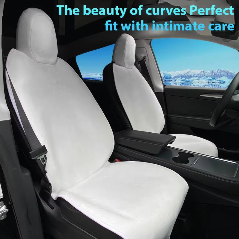 For Tesla Model 3 /Y High Quality Flannel Upholstered Seat Cover Snug Warm Cushion Car Modified Interior Decorate Accessories - Avero