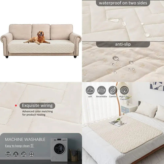 fuguitex Waterproof Dog Bed Cover Couch Cover, Anti - Slip Cat Mat Pet Pad Blanket for Sofa Chair Recliner Furniture Protrctor - Avero
