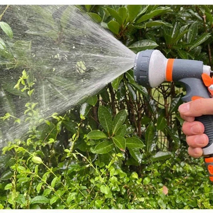 Functional Garden Hose Nozzle Garden Watering Car Wash Adjustable Glue Spray Water Gun TPR Drop Corrosion Resistant - Avero