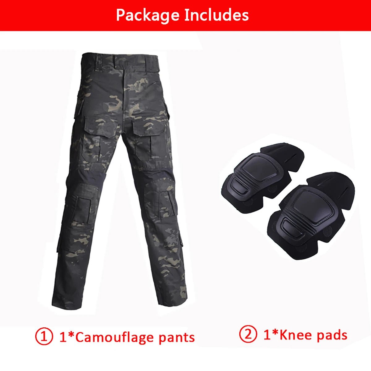 G3 Men's Tactical Pants Clothing Men Camping Cargo Pant US CP Airsoft Camo Paintball Combat Pants +Pads - Avero