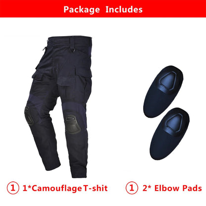 G3 Men's Tactical Pants Clothing Men Camping Cargo Pant US CP Airsoft Camo Paintball Combat Pants +Pads - Avero