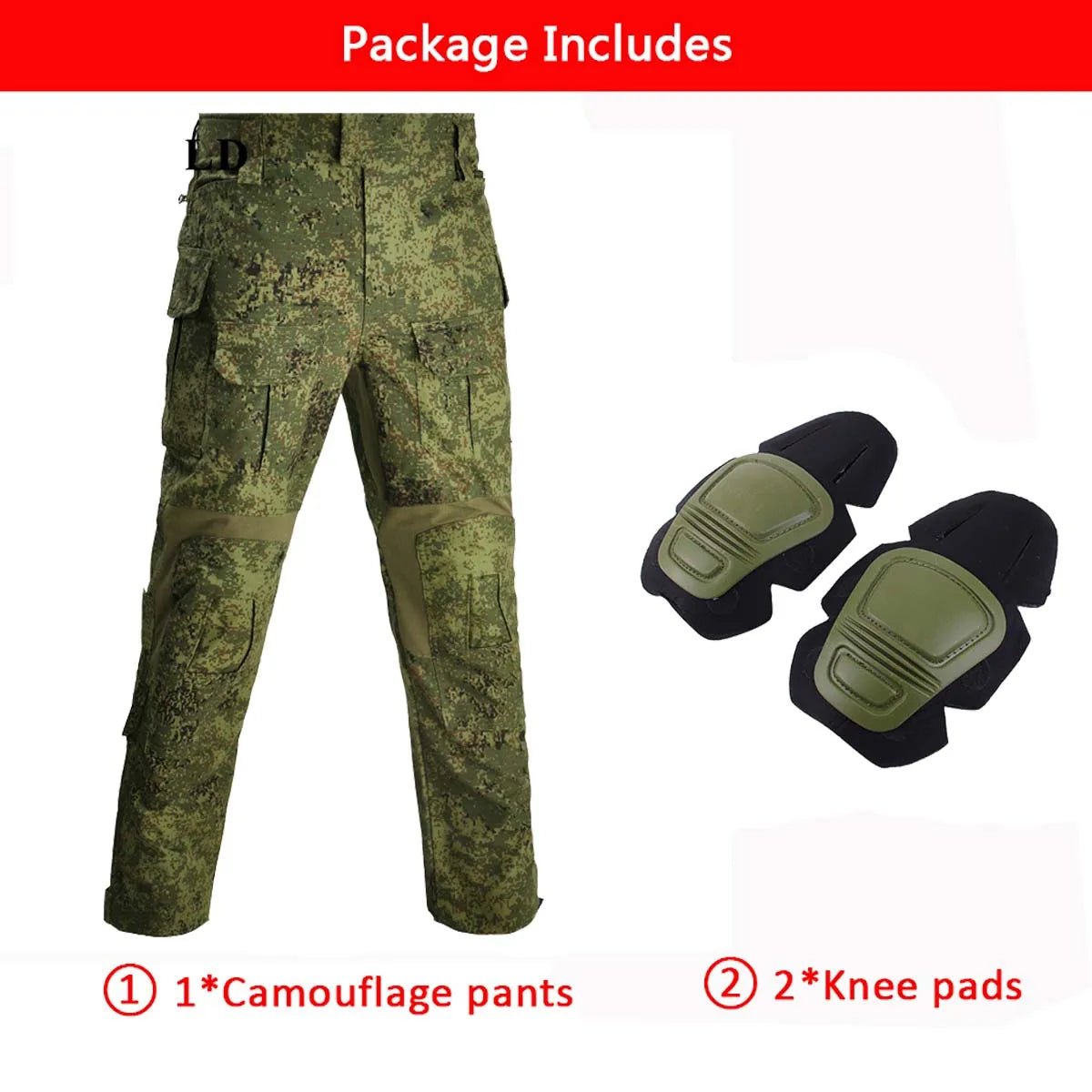 G3 Men's Tactical Pants Clothing Men Camping Cargo Pant US CP Airsoft Camo Paintball Combat Pants +Pads - Avero