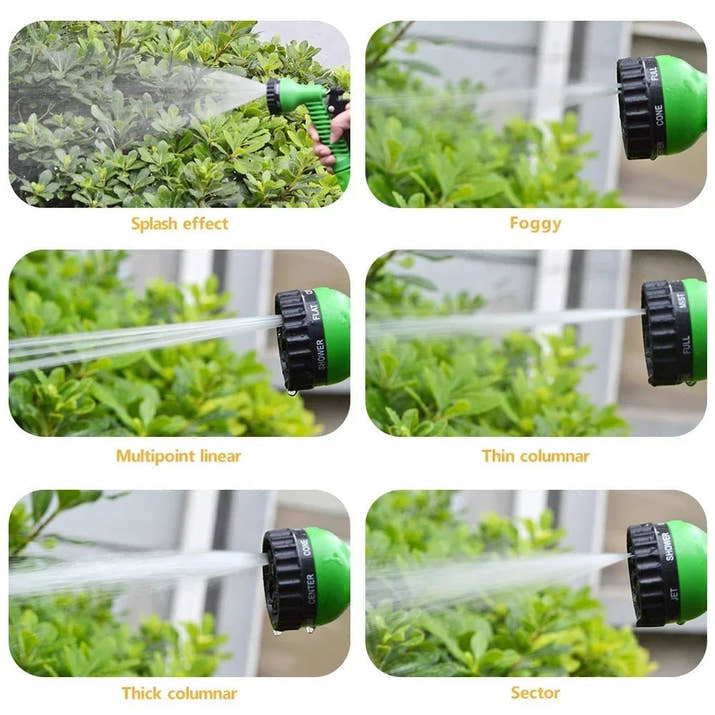 Garden Hose Pipe Water Hose Expandable Magic Hose 7 Patterns Water Gun Foam Pot flexible reels hose Car Wash Gun Sprayer - Avero