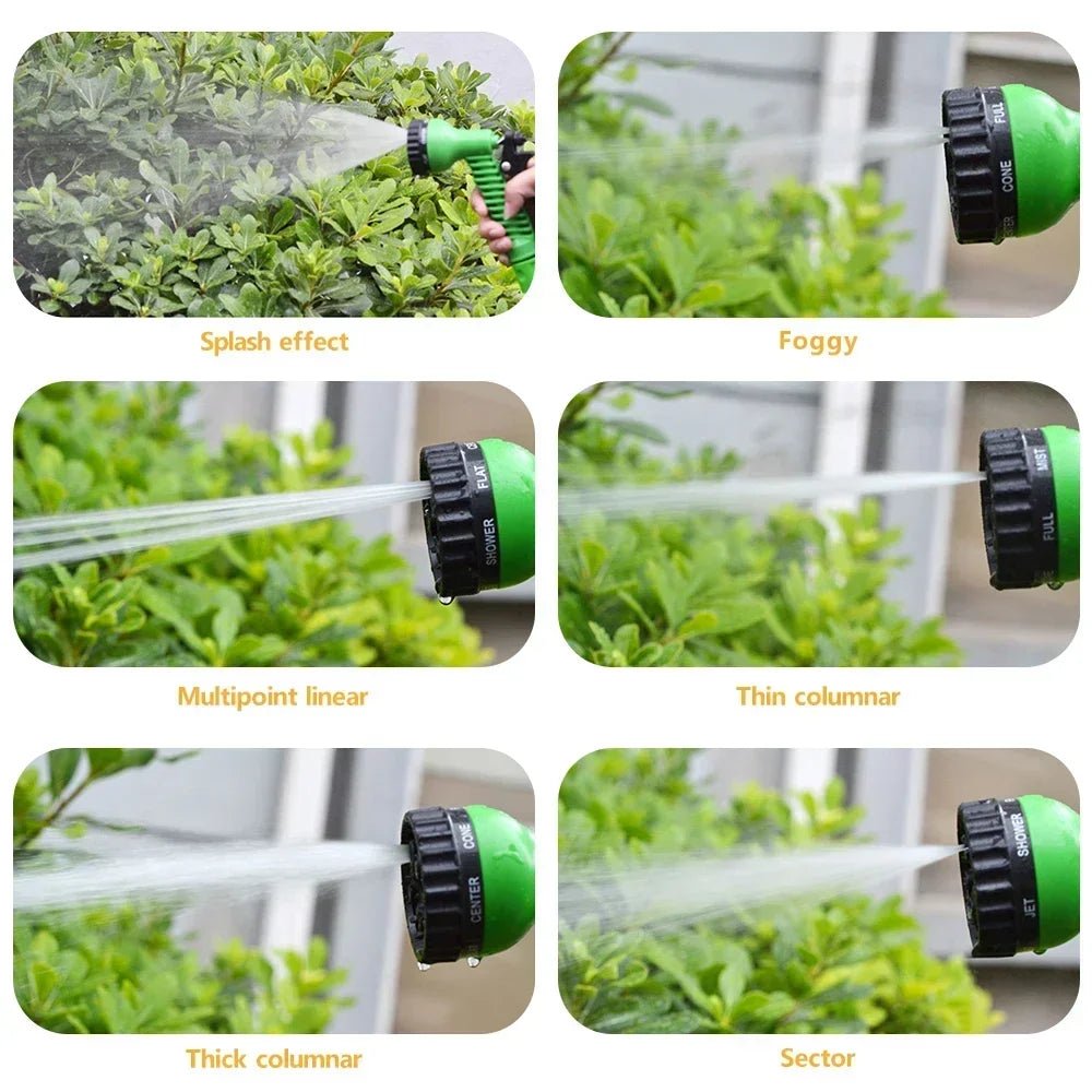 Garden Hose Pipe Water Hose Expandable Magic Hose 7 Patterns Water Gun Foam Pot flexible reels hose Car Wash Gun Sprayer - Avero