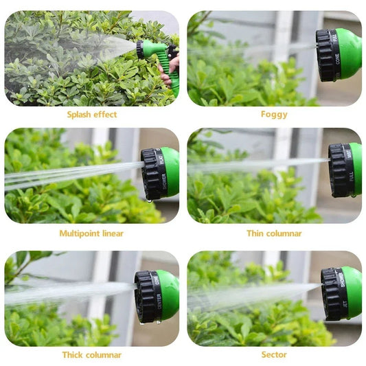 Garden Hose Pipe Water Hose Expandable Magic Hose 7 Patterns Water Gun Foam Pot flexible reels hose Car Wash Gun Sprayer - Avero