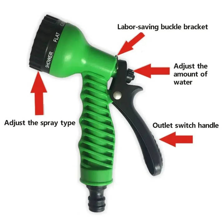 Garden Hose Pipe Water Hose Expandable Magic Hose 7 Patterns Water Gun Foam Pot flexible reels hose Car Wash Gun Sprayer - Avero