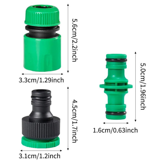 Garden Watering Hose ABS Quick Connector 1/2” End Double Male Hose Coupling Joint Adapter Extender Set For Hose Pipe Tube - Avero