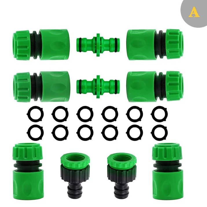 Garden Watering Hose ABS Quick Connector 1/2” End Double Male Hose Coupling Joint Adapter Extender Set For Hose Pipe Tube - Avero
