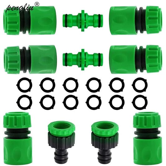 Garden Watering Hose ABS Quick Connector 1/2” End Double Male Hose Coupling Joint Adapter Extender Set For Hose Pipe Tube - Avero