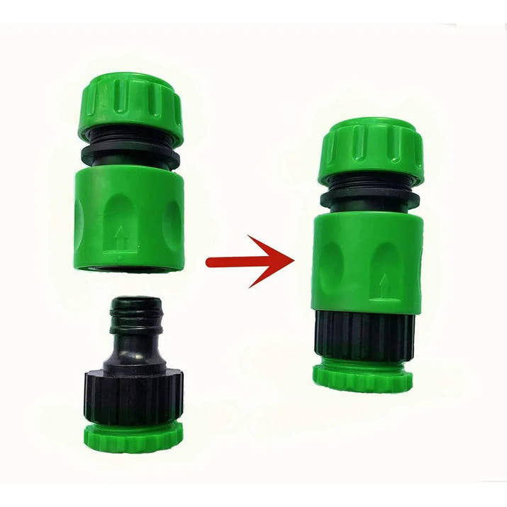 Garden Watering Hose ABS Quick Connector 1/2” End Double Male Hose Coupling Joint Adapter Extender Set For Hose Pipe Tube - Avero