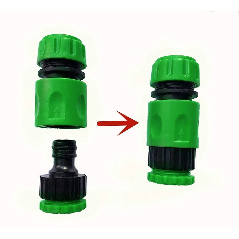 Garden Watering Hose ABS Quick Connector 1/2” End Double Male Hose Coupling Joint Adapter Extender Set For Hose Pipe Tube - Avero