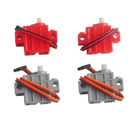 Geekservo 4PCS 270°/360° Programmable Servo Motor with POM Gears for Legoeds/Micro:bit Smart Car Robot - Avero