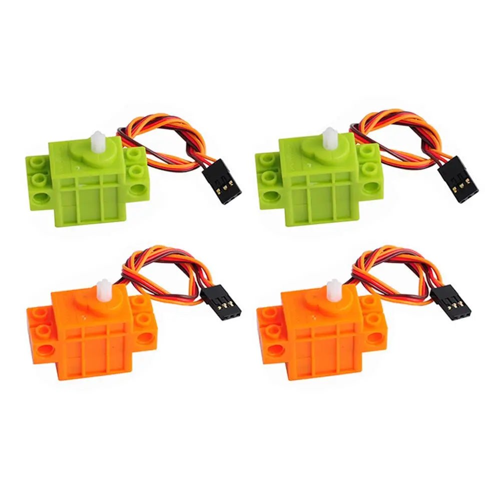 Geekservo 4PCS 270°/360° Programmable Servo Motor with POM Gears for Legoeds/Micro:bit Smart Car Robot - Avero