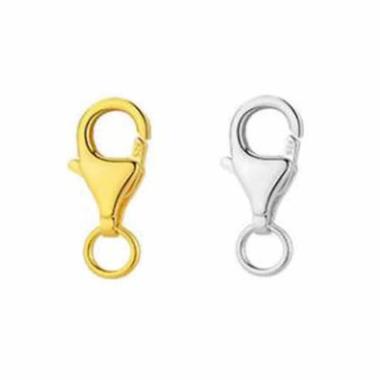 Genuine Real Pure Solid 925 Sterling Silver Lobster Buckle Clasps Claw Gold Buckles Connector Jewelry Making Findings - Avero