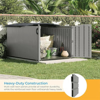 Glidetop Horizontal Outdoor Storage Shed with Pad - Lockable Sliding Lid and Doors, All - Weather Shed for Yard Storage, 57.5" W x - Avero