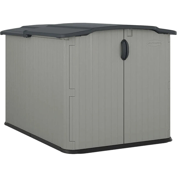 Glidetop Horizontal Outdoor Storage Shed with Pad - Lockable Sliding Lid and Doors, All - Weather Shed for Yard Storage, 57.5" W x - Avero