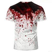Halloween Fun Bloody Horror Pattern 3D Printed T-shirt Scary Dripping Blood Street Men Tops Casual Fashion O - neck Oversized Tee - Avero