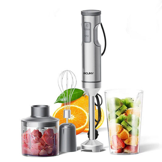 Hand Immersion Blender 1000W Powerful 4 - In - 1,Stainless Steel Stick Food Mixer,700Ml Mixing Beaker,500Ml Processor,Whisk - Avero