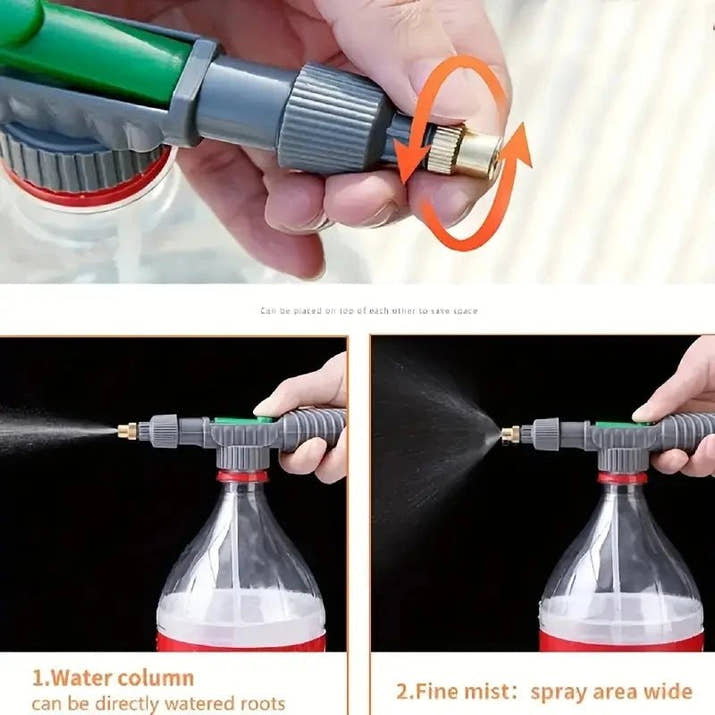 Handheld High - Pressure Manual Sprayer with Adjustable Nozzle - Continuous Pressure, Battery - Free Garden Tool for Gardening & Urb - Avero