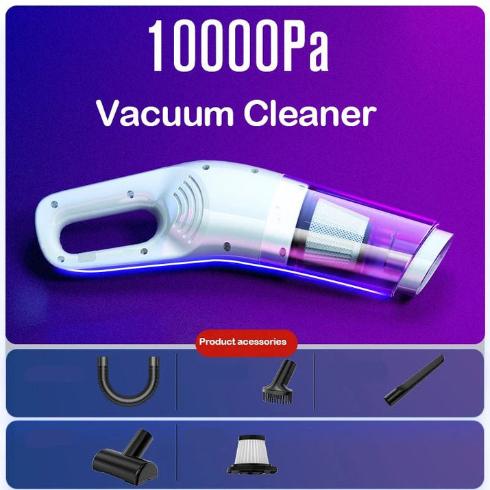 Handheld Home Vacuum Cleaner Rechargeable Portable Vacuum Cleaner Car Home Dual Purpose Wireless Dust Catcher Pet Hair 10000PA - Avero