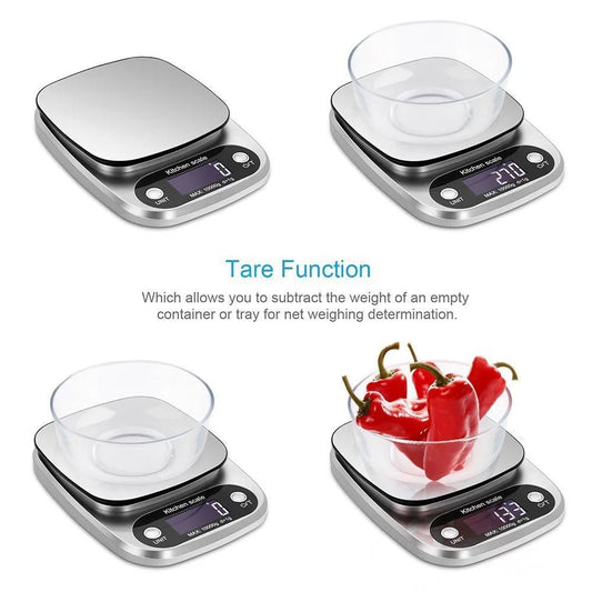 High Precision Kitchen Scale 3/5/10kg Electronic Jewelry Food Baking Scale Multifunction Measuring Tool Gram Scale Lcd Display - Avero