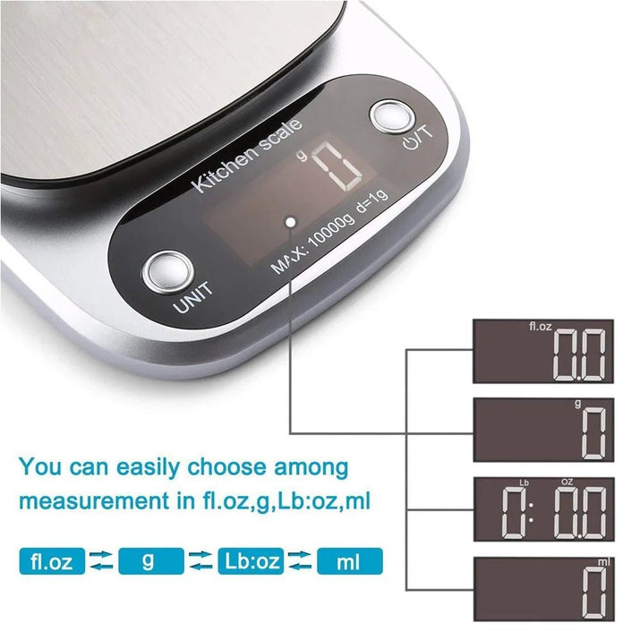 High Precision Kitchen Scale 3/5/10kg Electronic Jewelry Food Baking Scale Multifunction Measuring Tool Gram Scale Lcd Display - Avero