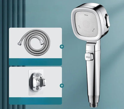 High Pressure Shower Head Water Saving 3 Modes Shower Heads Adjustable One - Key Stop Water Massage Sprayer Bathroom Accessories - Avero