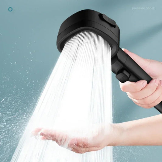 High Pressure Shower Head Water Saving 3 Modes Shower Heads Adjustable One - Key Stop Water Massage Sprayer Bathroom Accessories - Avero