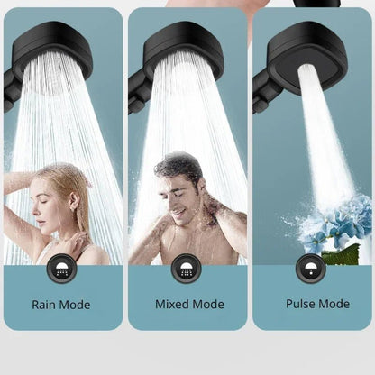 High Pressure Shower Head Water Saving 3 Modes Shower Heads Adjustable One - Key Stop Water Massage Sprayer Bathroom Accessories - Avero