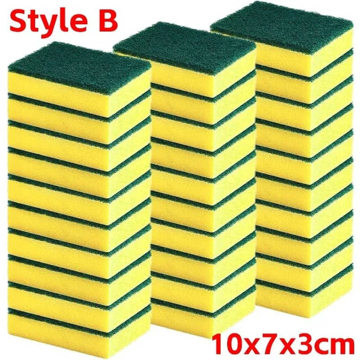 Highly absorbent double - sided sponge magic cleaning pot rust sponge cleaning brush kitchen cleaning tool - Avero