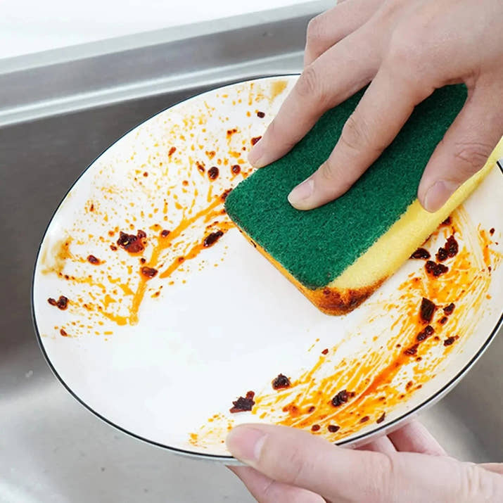 Highly absorbent double - sided sponge magic cleaning pot rust sponge cleaning brush kitchen cleaning tool - Avero