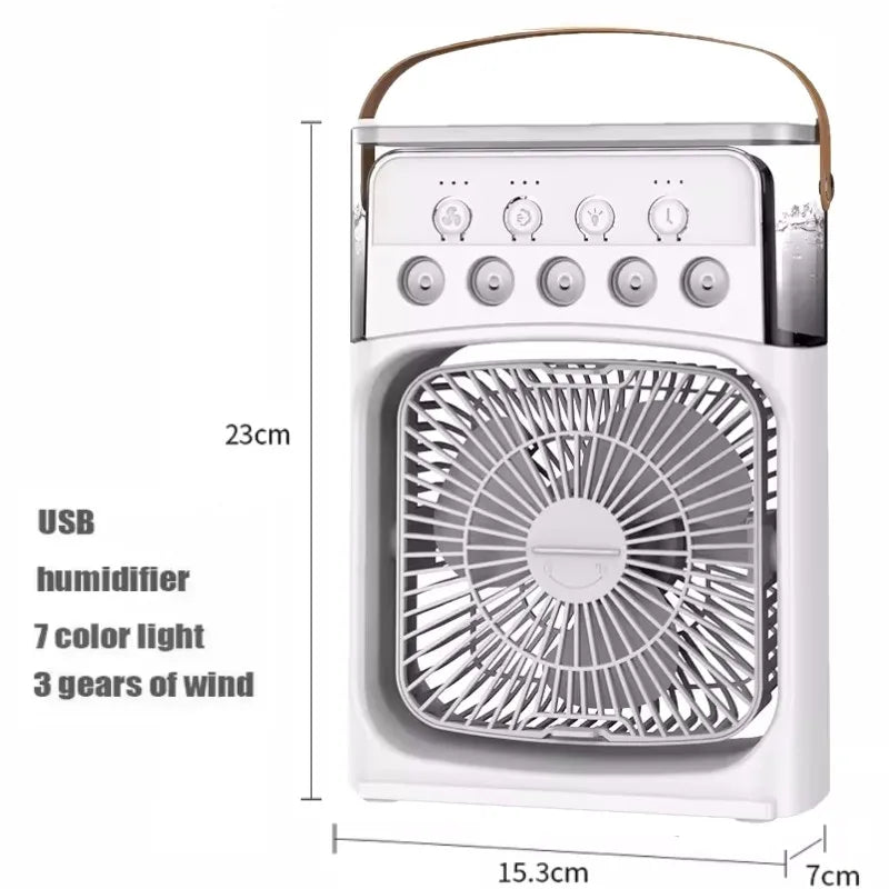 Hot 3 In 1 Fan AIr Conditioner Household Small Air Cooler LED Night Light Portable Humidifier Air Adjustment Fan Office Home Fan - Avero