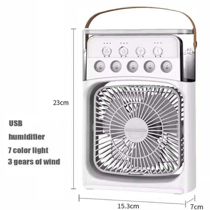 Hot 3 In 1 Fan AIr Conditioner Household Small Air Cooler LED Night Light Portable Humidifier Air Adjustment Fan Office Home Fan - Avero