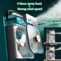 Hot 3 In 1 Fan AIr Conditioner Household Small Air Cooler LED Night Light Portable Humidifier Air Adjustment Fan Office Home Fan - Avero