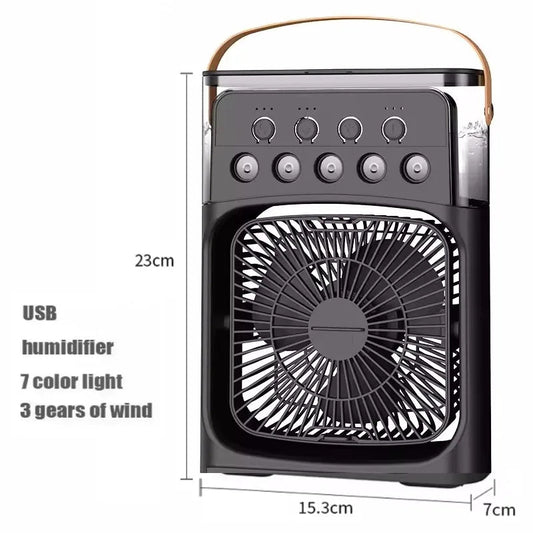 Hot 3 In 1 Fan AIr Conditioner Household Small Air Cooler LED Night Light Portable Humidifier Air Adjustment Fan Office Home Fan - Avero