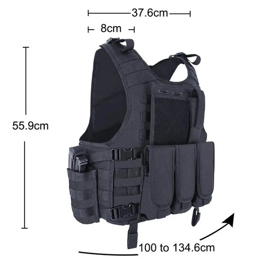 Hunting Paintball Vest Army Molle Airsoft Vest Tactical Vest Plate Carrier Swat Fishing Armor Police Vest - Avero