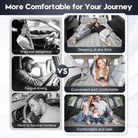 Inflatable Camping Air Mattress Car Bed Mattress Outdoor Travel Camping Air Bed with Built - in Pump Air Couch Mat F - Avero